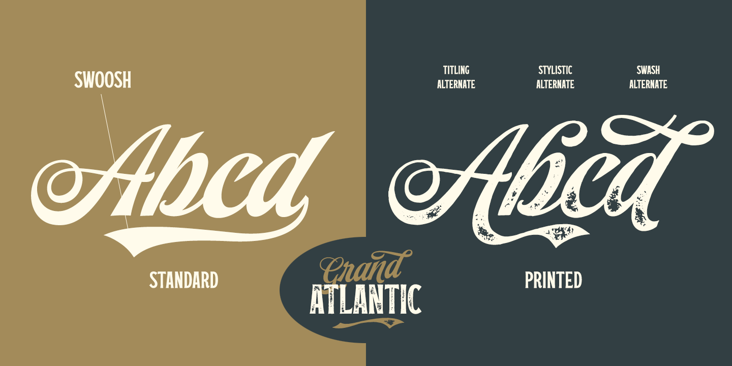Пример шрифта Grand Atlantic #3